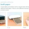Silhouette Printable Adhesive Kraft Paper, 8 vellen-846 Silhouette Printable Adhesive Kraft Paper, 8 vellen-846