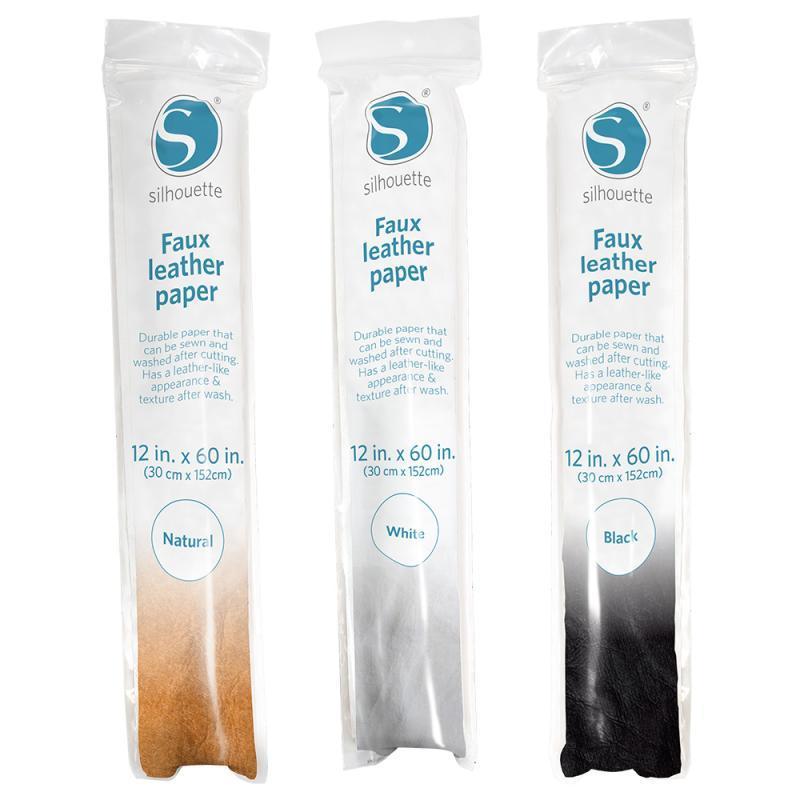 Silhouette Faux Leather Paper White-0